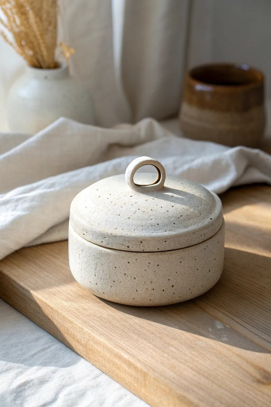 Medium Lidded Storage Jar