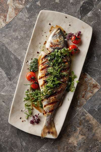 Oval Grilled Fish Plate